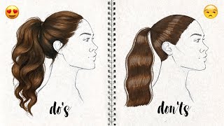 DO'S AND DON'TS: How to Draw Semi Realistic Hairstyle | Natalia Madej