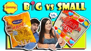 BIG GUMMY vs SMALL GUMMY !! Gominola Gigante vs gominola pequeña LOL Retos Divertidos