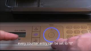 samsung printer Drucker geheime Reset Menüs, secrets menu to clear Counter