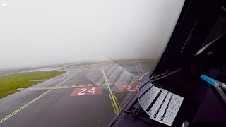 Boeing 787 Cockpit Takeoff from Amsterdam Schiphol Airport- Runway 24