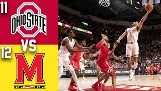 2020 College Basketball #11 Ohio State vs #12 Maryland Highlights