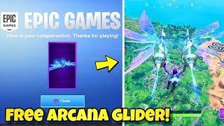 *NEW* FREE "ARCANA" GLIDER In Fortnite! UNVAULTED EVENT ISSUES COMPANSATION GLIDER (FREE GLIDER)