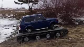 Нива на гусеницах Семипалатинск 14.03.2016.