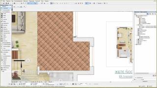 Как сделать отделку пола в Archicad 3 - Дизайн дома в Archicad 13/26