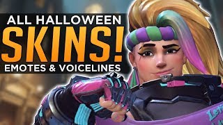 Overwatch: All NEW Halloween SKINS, Emotes & Voice Lines!