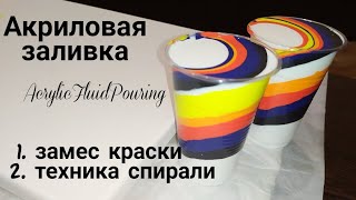 Замес краски для техники акриловая заливка. Acrylic Fluid Pouring_Fluid Art