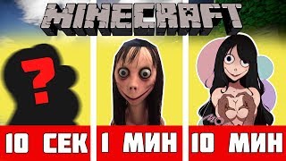 РИСУЕМ МОМО ЗА 10 СЕКУНД / 1 МИНУТУ / 10 МИНУТ В МАЙНКРАФТЕ | Minecraft Битва Художников #5