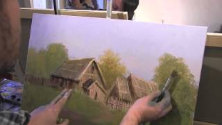 Уроки Игоря Сахарова , Деревня маслом, картина