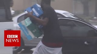Hurricane Irma: Looters caught on camera in Miami - BBC News