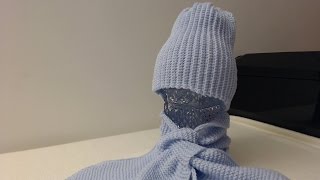 #6. Голубая шапочка крючком для начинающих