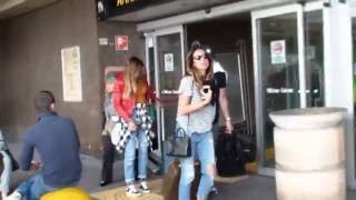 Belen Rodriguez e Stefano De Martino in aeroporto