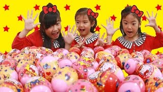 かぶりすぎ！？ハローキティ サプライズエッグ60個！