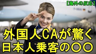 【海外の反応】驚愕!!外国人CAが腰を抜かして驚いた日本人乗客のならではの特徴。パイロット感激!!日本人乗客は冷静。仰天!!