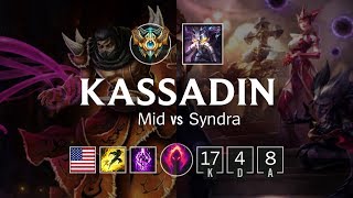 Kassadin Mid vs Syndra - NA Challenger Patch 8.23