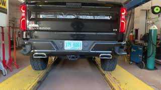 2019 Chevy Silverado exhaust sound clip Z71 Trail Boss in a for a Flowmaster 10 series muffler swap.