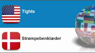 Learn Danish vocabulary #Topic = Underwear