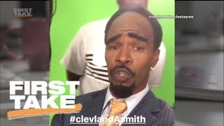 Stephen A. Smith reacts to Jamie Foxx's impersonation of twin brother | First Take | ESPN