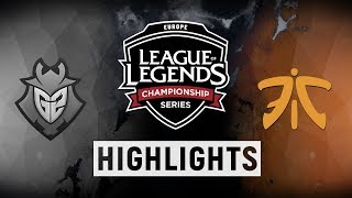 G2 vs. FNC - EU LCS Week 7 Day 2 Match Highlights (Summer 2018)
