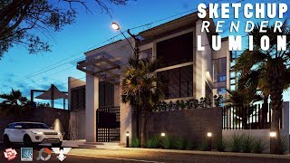 Lumion 6 Rendering Tutorial #50 - Best Modern House (Night Mode)