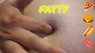 Belly button play close up