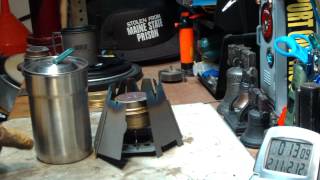 Stanley Camp Cook Set used on the VARGO Titanium Hexagon Wood Stove - Boil Test