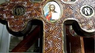 Крест православный резной из лиственницы