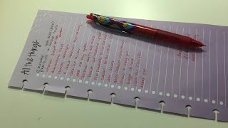 Making my lists