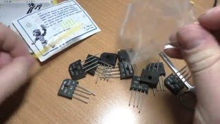 Распаковка и проверка. Диодные мосты KBU1010. Партия №1