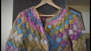 Кардиган энтерлаком | Вяжем кокетку | Отчет 4