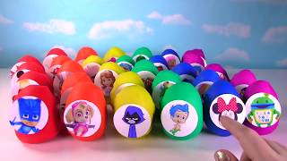 Fizzy Opens 60  Surprise Eggs with Slime