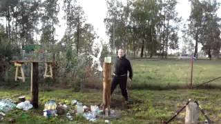 Рубка шашкой  5л. бутылки .Новичок.03.10.2015.