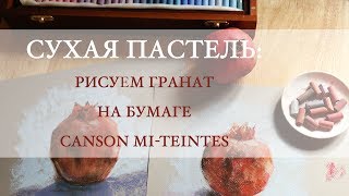 СУХАЯ ПАСТЕЛЬ: рисуем гранат на Canson Mi-Teintes