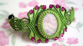 How to Make a Macrame Bracelet with a Stone