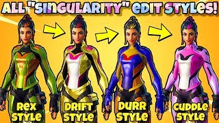 NEW SINGULARITY SKIN EDIT STYLES & COLORS! Fortnite BR (SEASON 9 SECRET SKIN COLORS & EDIT STYLES)