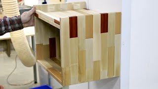 Полки из торцевых обрезков. Shelves made of short scraps.