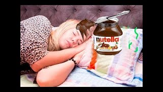 Пранк с НУТЕЛЛОЙ или как разыграть маму.Детское видео подушка пердушка