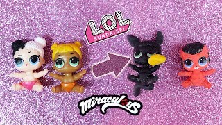 Le fake LIL Sisters diventano TIKKI e PLAGG di Miraculous [Trasformazione LOL Surprise]