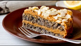 Маковый торт с кремом из вареной сгущенки