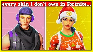 EVERY SKIN I DON'T OWN! (I Have 102 Skins!) | Fortnite Battle Royale!