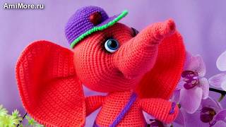 Амигуруми: схема Слонёнок Пуфф. Игрушки вязаные крючком - Free crochet patterns.