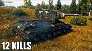 КВ-2 как играют РАКИ ? 12 ФРАГОВ ? World of Tanks лучший бой на тт СССР 6 уровень