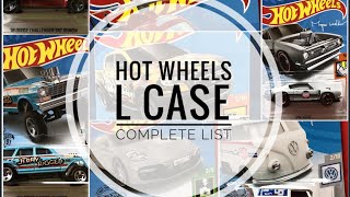 Hot Wheels 2019 L Case Showcase Complete List