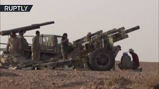 RAW: Syrian Arab Army battles ISIS near Abu Kamal