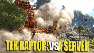 TEK RAPTORS vs A SERVER - OFFICIAL SMALL TRIBE SERVERS PVP S2 Ep5 | ARK: SURVIVAL EVOLVED