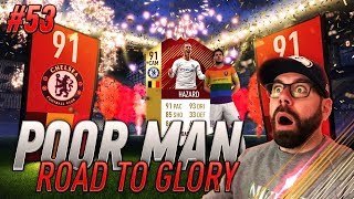 OMG I PACK 91 HAZARD IN MY MONTHLY FUT CHAMPIONS REWARDS - Poor Man RTG #53 - FIFA 18 Ultimate Team