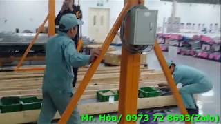 Cổng trục đẩy tay 1 tấn x 4m khẩu độ