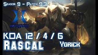 KZ Rascal YORICK vs SYLAS Top - Patch 9.3 KR Ranked