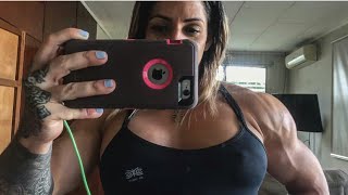 BICEP  TRICEPS SHOULDER GYM WORKOUT HULDA LOPEZ &  BODYBUILDING
