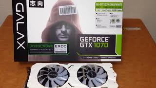 Galax GTX1070 EXOC Sniper White Unboxing And Mining Hashrate Review (Zcash Ethereum/UBIQ)