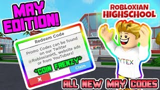 [MAY CODES] ?Robloxian Highschool All New Codes | Build Update Codes? | Roblox